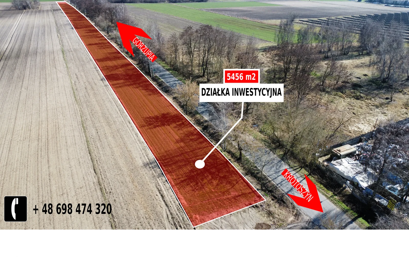 Działka rolna/budowlana przy ul. Gorzupskiej 1